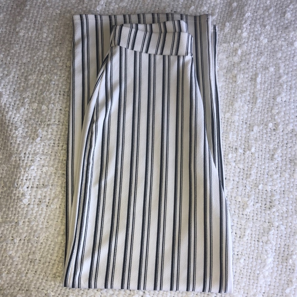 Striped high waisted pants